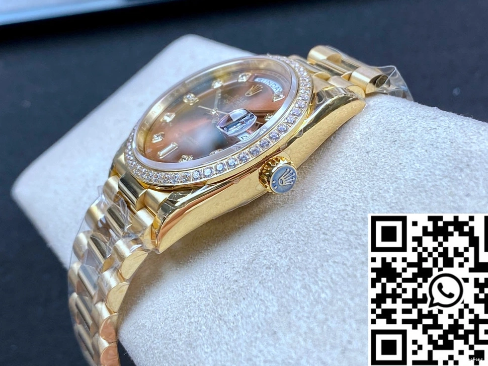 M128348RBR-0005 Factory Rolex Date EW Brown Day Dial 0125